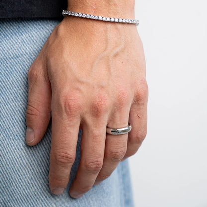 GoldenGrace Runder Bandring (Silber)
