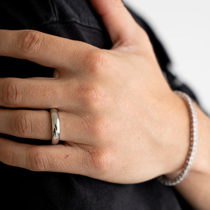 GoldenGrace Runder Bandring (Silber)