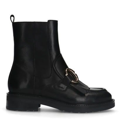 Schwarze Lederstiefel