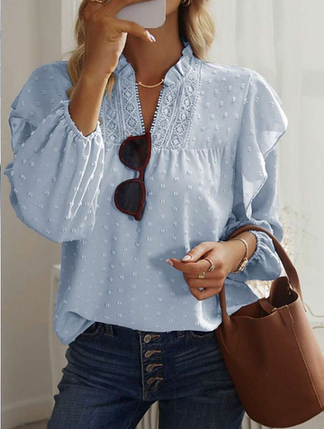 Bluse mit V-Ausschnitt