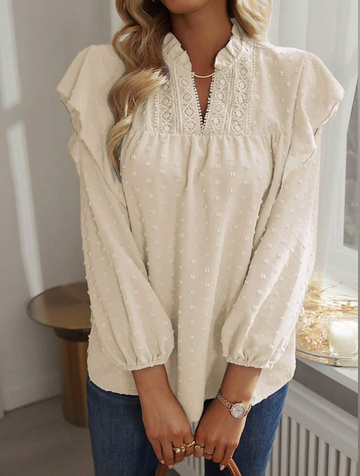 Bluse mit V-Ausschnitt
