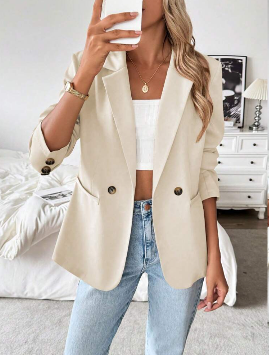 Goldengrace Beige Blazer