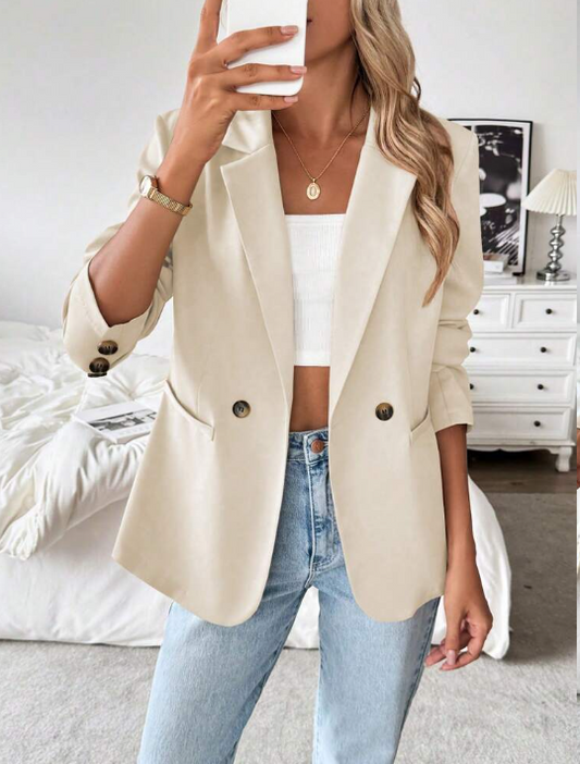 Goldengrace Beige Blazer