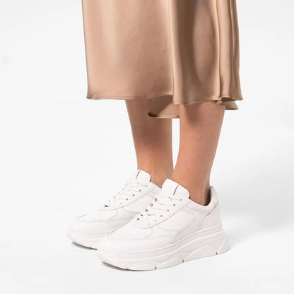 Weiße Leder-Sneakers