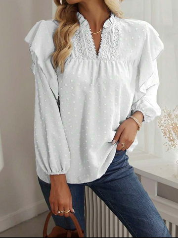 Bluse mit V-Ausschnitt
