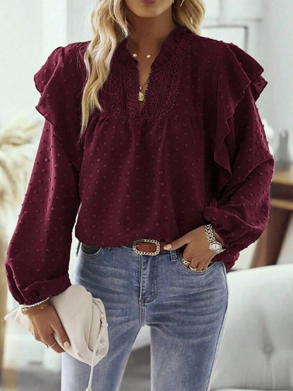 Bluse mit V-Ausschnitt